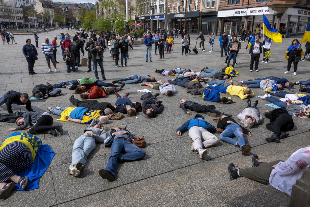 Die-In Protest Held At Old Market Square
